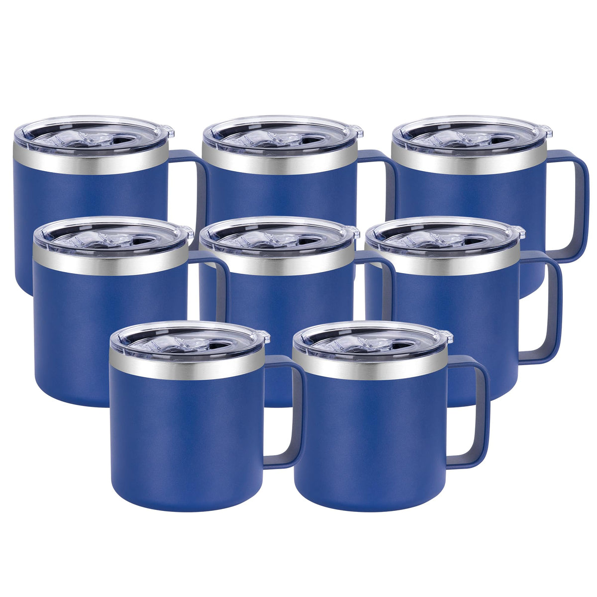 VEGOND 14 oz Insulated Coffee Mug with Handle, Stainless Steel Travel Coffee Mug with Lid, Double Wall Vacuum Metal Coffee Cup, Coffee Tumbler Powder Coated, Orange 1 Pack