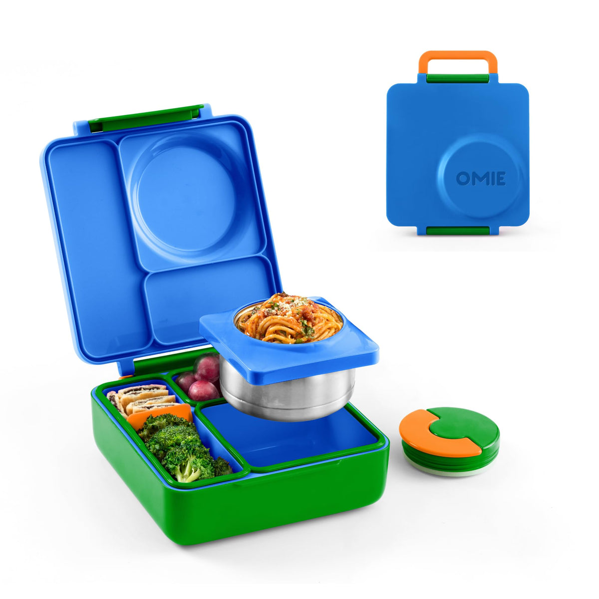 Omie OmieBox Kids Insulated Leakproof Bento Lunch Box with Food Jar (Pink Berry)