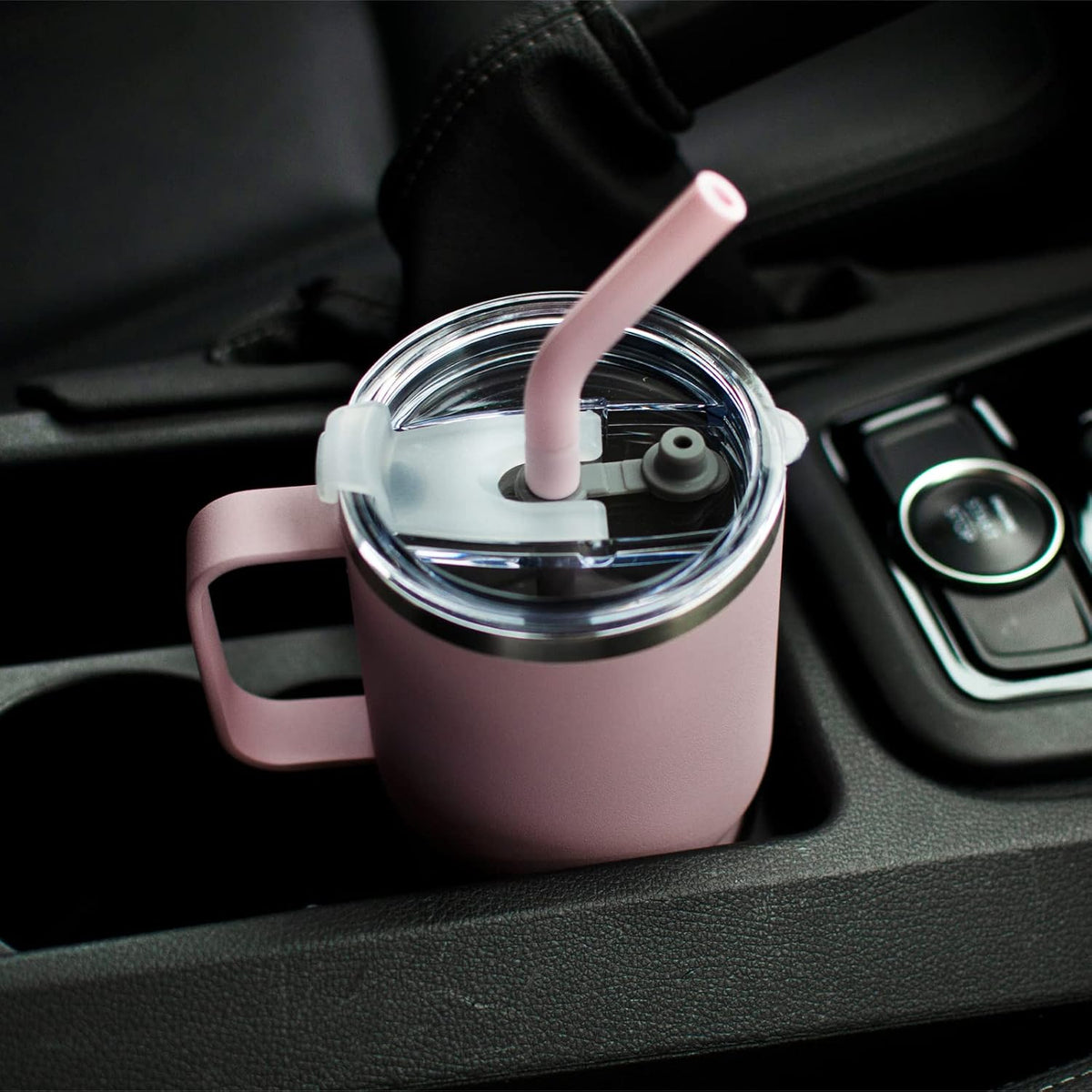 Sursip 24 oz Insulated Tumbler with Handle Lids and Straw