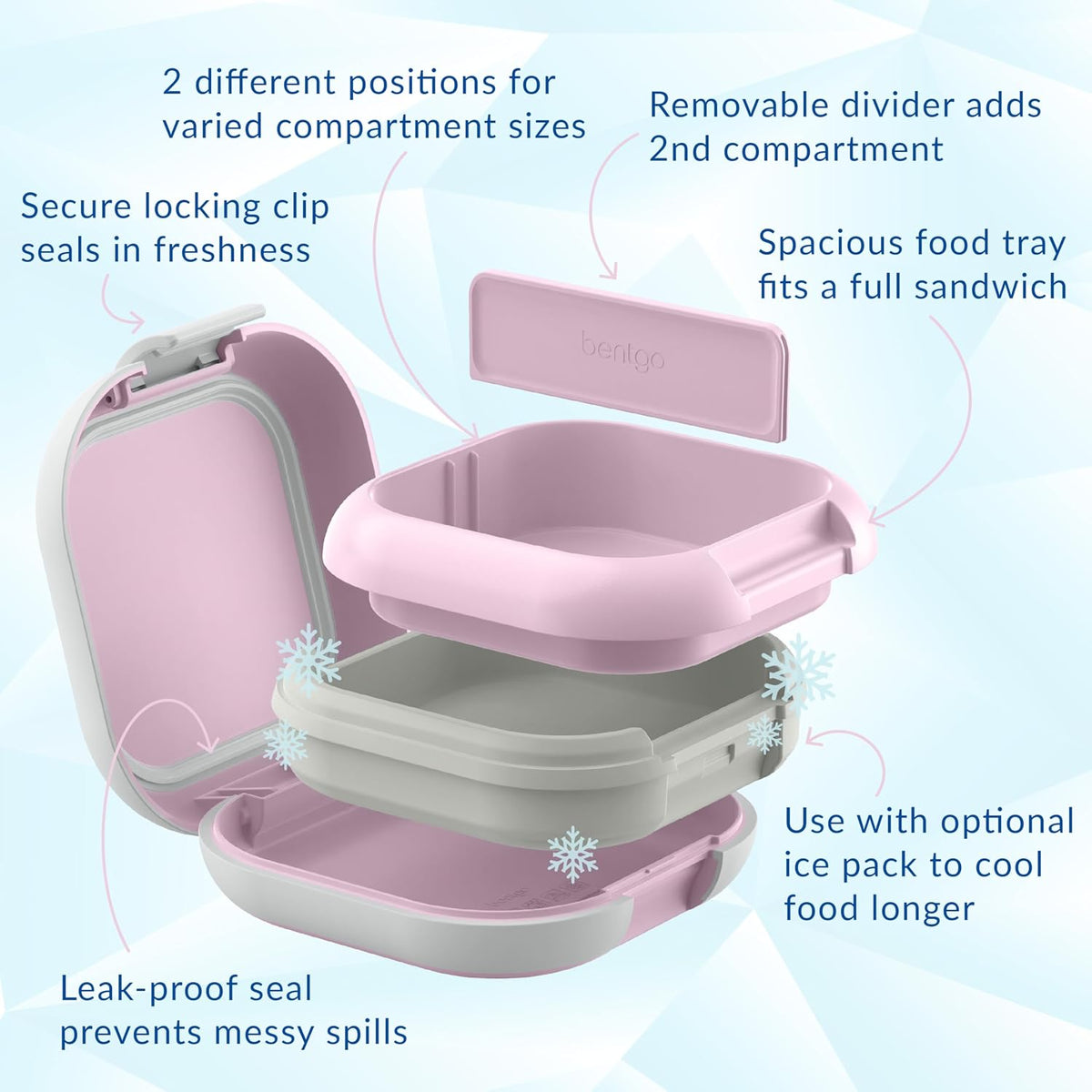 Bentgo Chill Mini Leak-Proof 3 or 4 Compartment Lunch Box