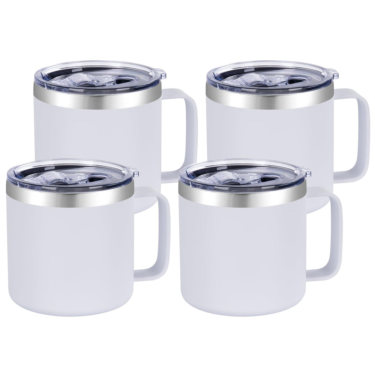 VEGOND 14 oz Insulated Coffee Mug with Handle, Stainless Steel Travel Coffee Mug with Lid, Double Wall Vacuum Metal Coffee Cup, Coffee Tumbler Powder Coated, Orange 1 Pack