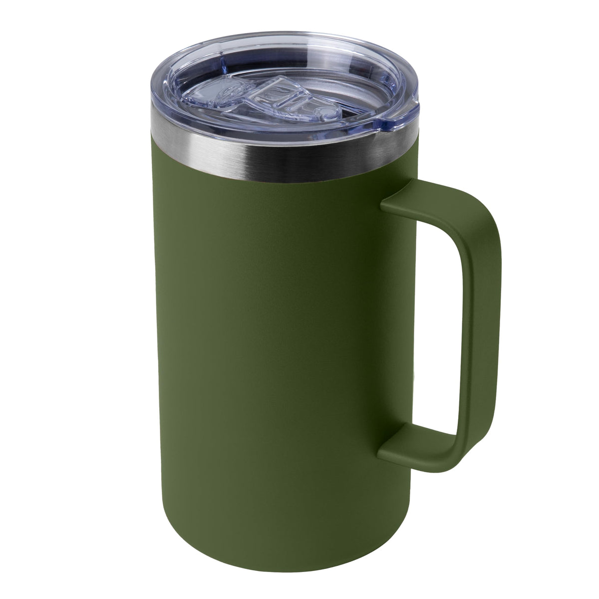DOMICARE 24oz Mug with Handle and Lid, Stainless Steel Coffee Mug, Reusable Insulated Cup, Travel Mug with Handle, Double Wall Vacuum Coffee Tumbler for Men and Women, Dark Purple, Pack 1