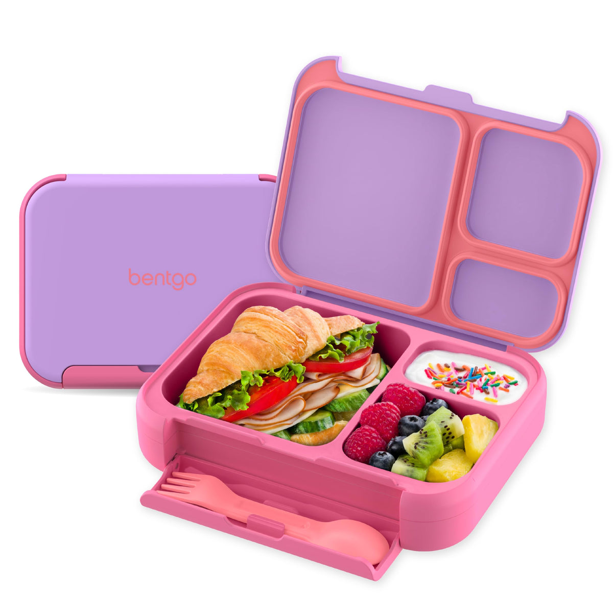 Bentgo Kids Stow & Go Leak-Proof Lunch Box with Built-In Utensil