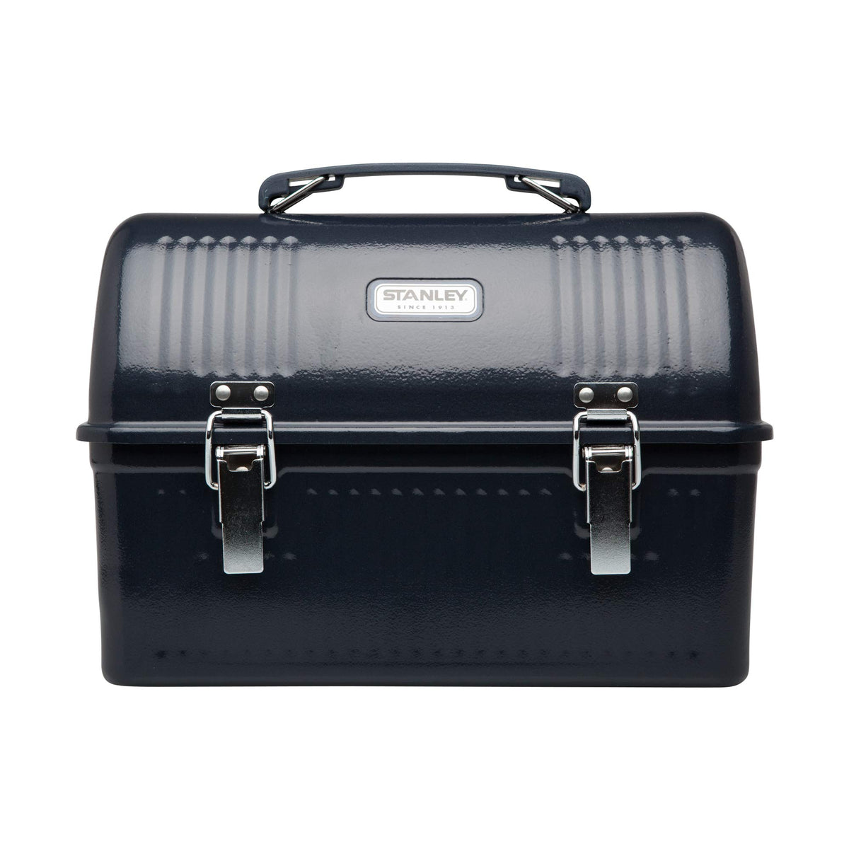 STANLEY Classic Lunch Box 10 qt | Vintage Metal Lunchbox | Durable Meal Container with Handle and Latch | Stores Food, Drinks, Thermos, Water Bottle | Hammertone Green