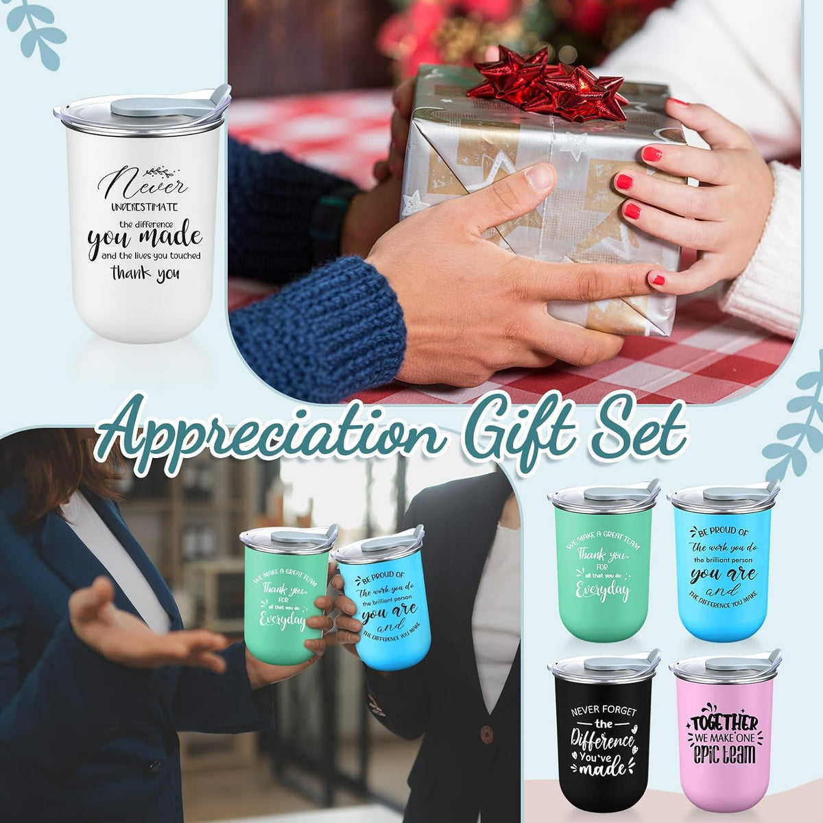 Maxdot 10 Pcs Thank You Gift Mugs 13oz Housekeeping Week Team Gift Bulk