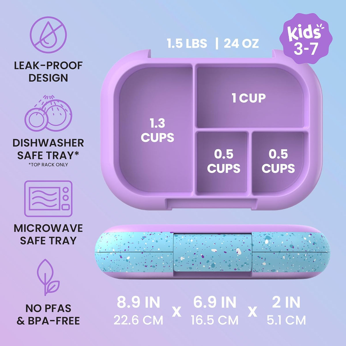 Bentgo Chill Kids 4-Compartment Bento Box Leakproof Lunch Box