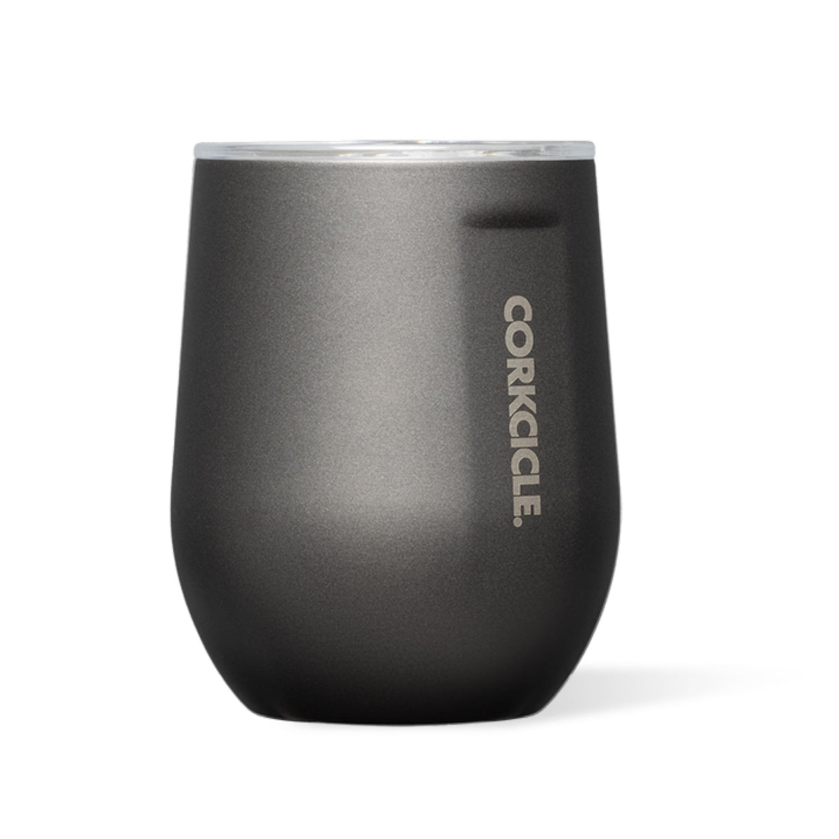 Corkcicle Stemless Wine Tumbler with Lid, 12 oz, Gloss Powder Blue