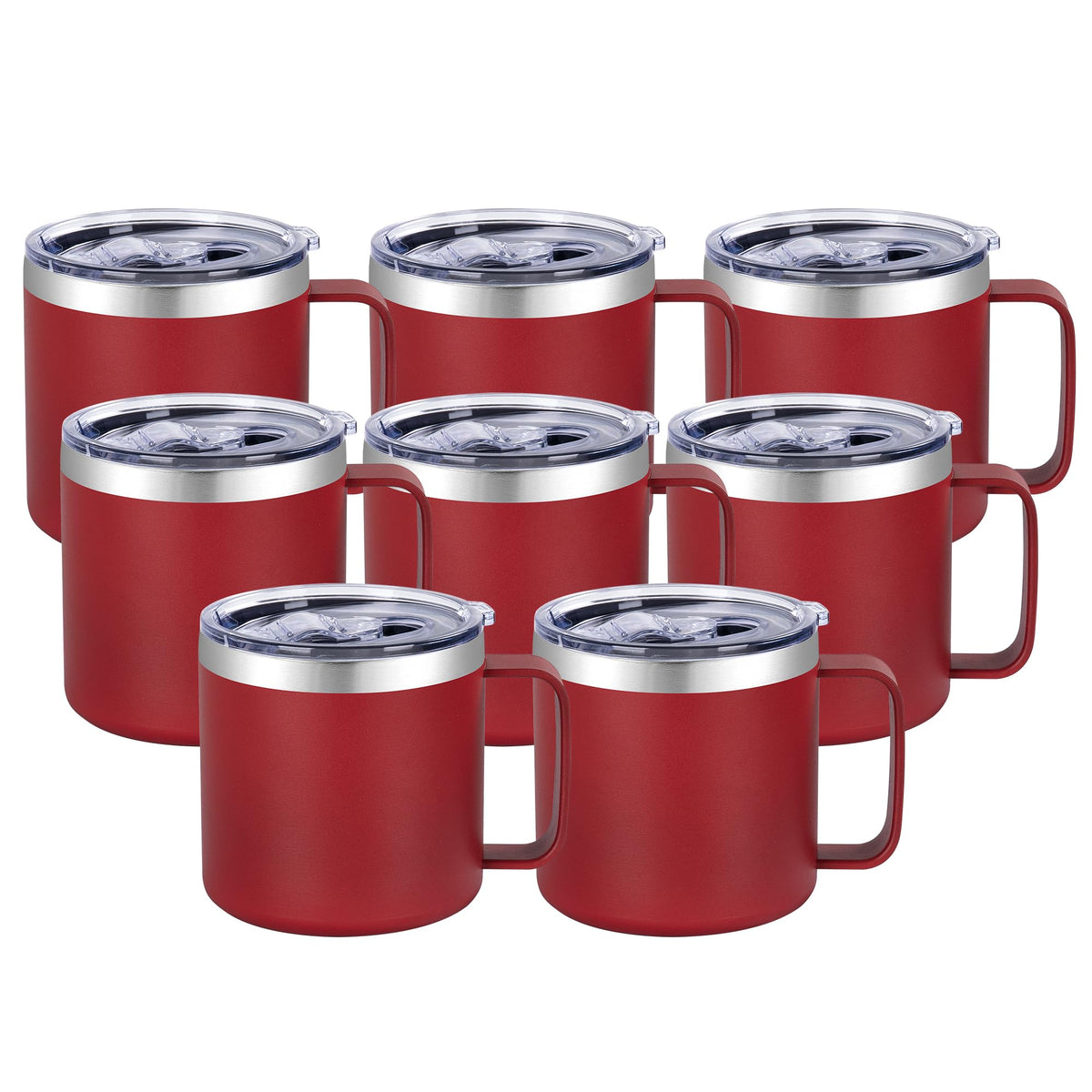VEGOND 14 oz Insulated Coffee Mug with Handle, Stainless Steel Travel Coffee Mug with Lid, Double Wall Vacuum Metal Coffee Cup, Coffee Tumbler Powder Coated, Orange 1 Pack