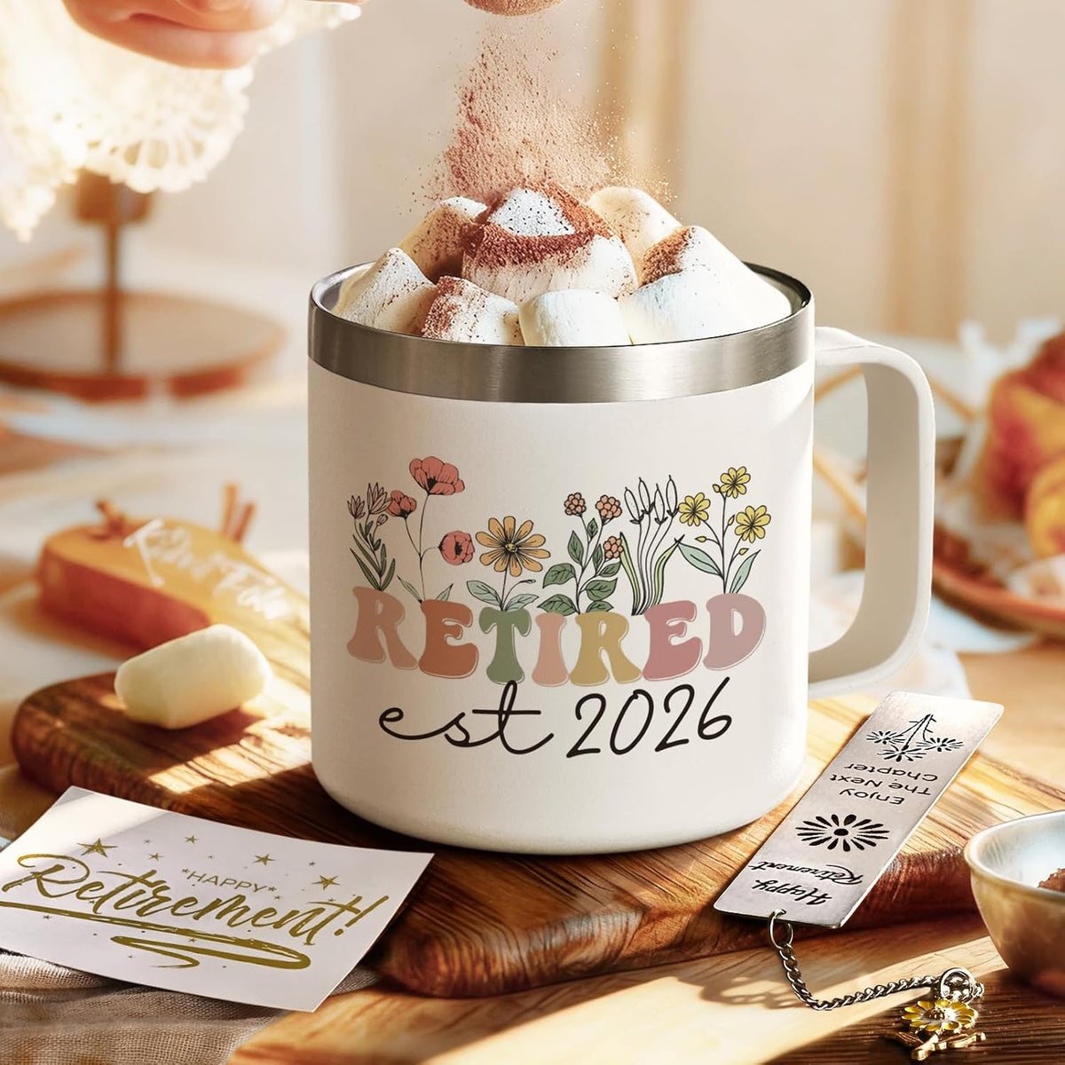 Lifecapido Retirement Gift for Woman, 14oz Stainless Steel Coffee Mug