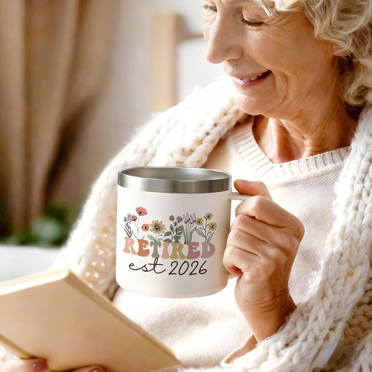 Lifecapido Retirement Gift for Woman, 14oz Stainless Steel Coffee Mug