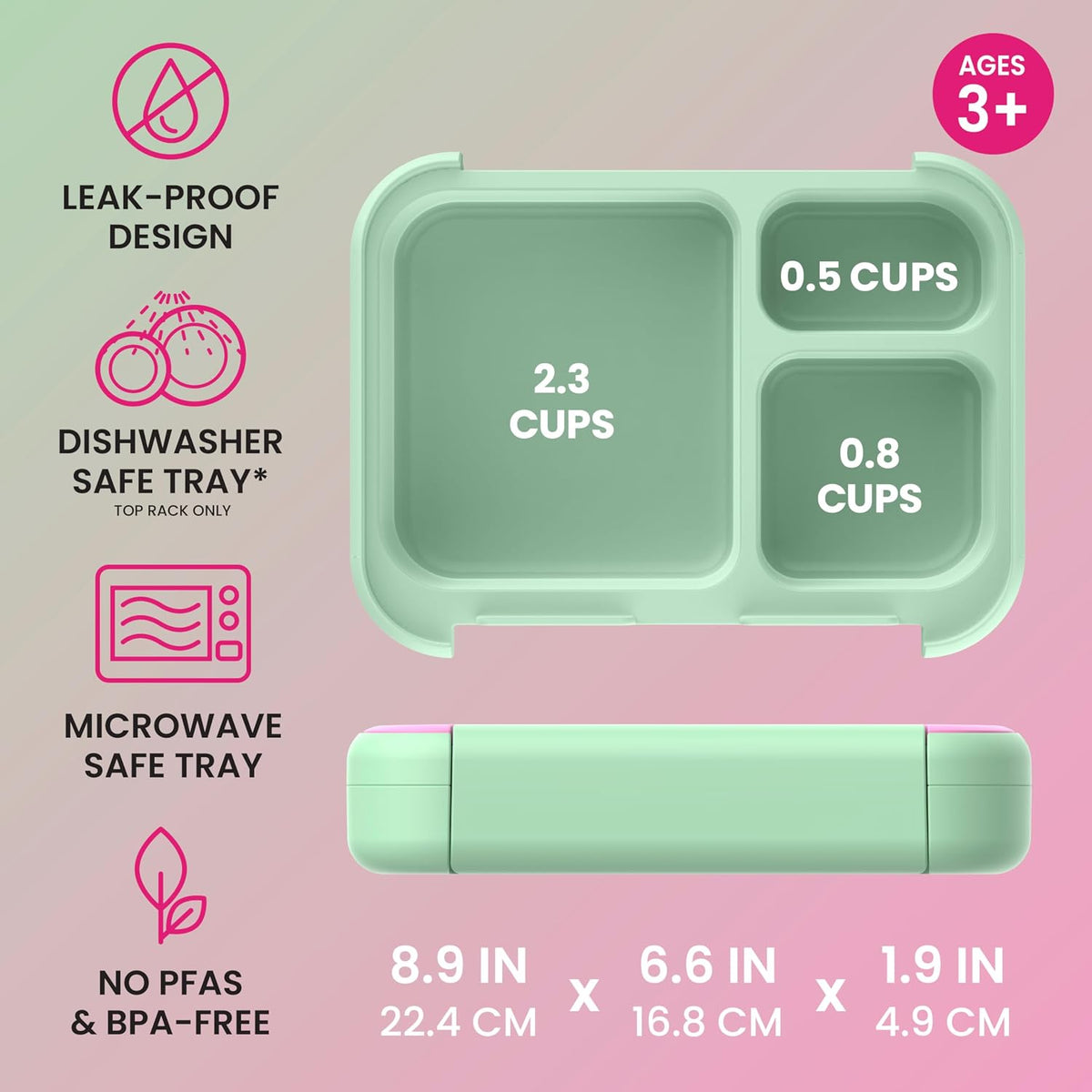 Bentgo Kids Stow & Go Leak-Proof Lunch Box with Built-In Utensil