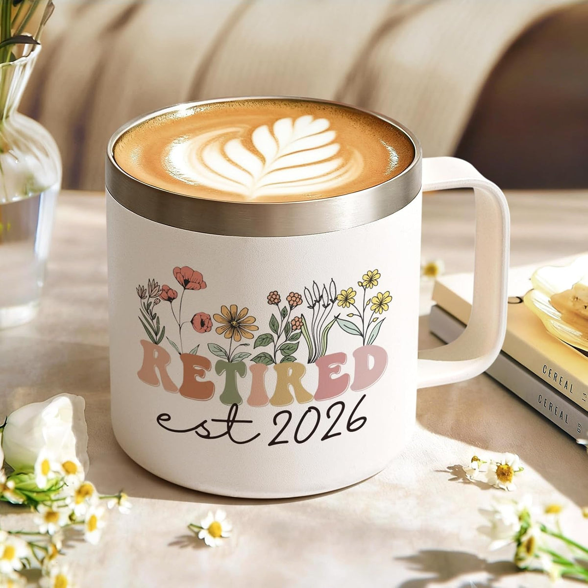 Lifecapido Retirement Gift for Woman, 14oz Stainless Steel Coffee Mug