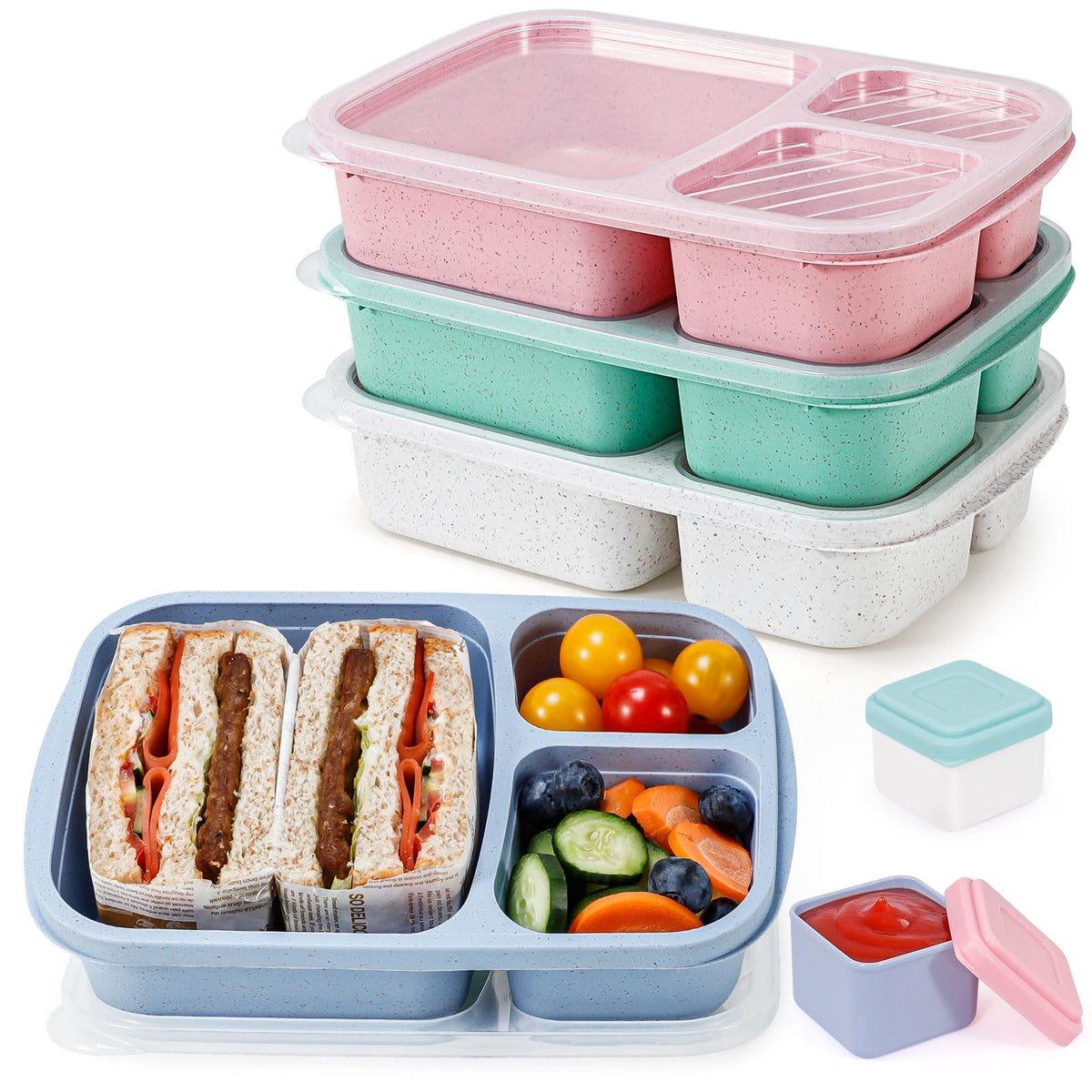 Caperci Bento Lunch Box Containers for Adults & Kids