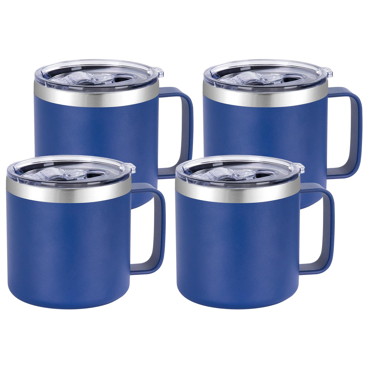 VEGOND 14 oz Insulated Coffee Mug with Handle, Stainless Steel Travel Coffee Mug with Lid, Double Wall Vacuum Metal Coffee Cup, Coffee Tumbler Powder Coated, Orange 1 Pack