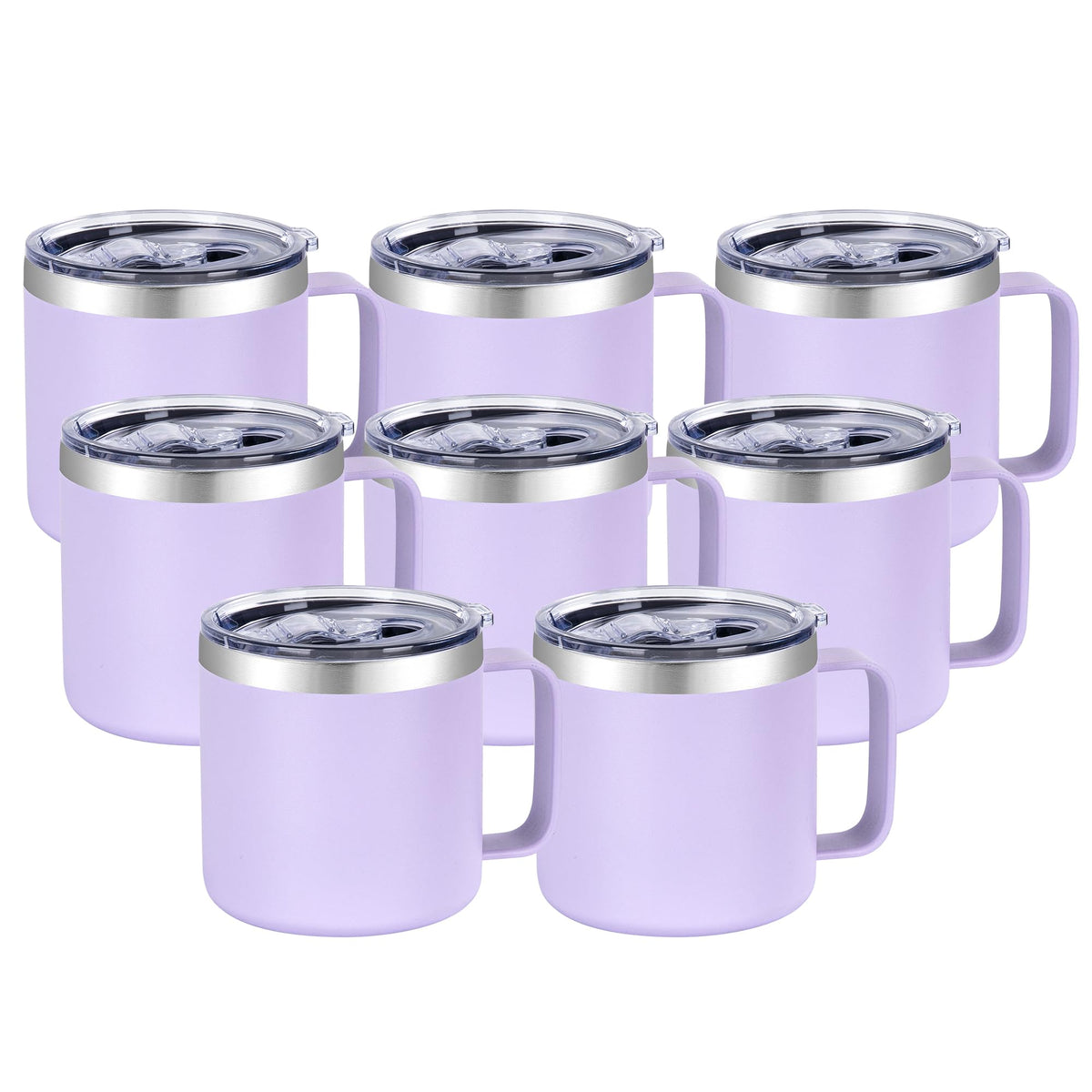 VEGOND 14 oz Insulated Coffee Mug with Handle, Stainless Steel Travel Coffee Mug with Lid, Double Wall Vacuum Metal Coffee Cup, Coffee Tumbler Powder Coated, Orange 1 Pack