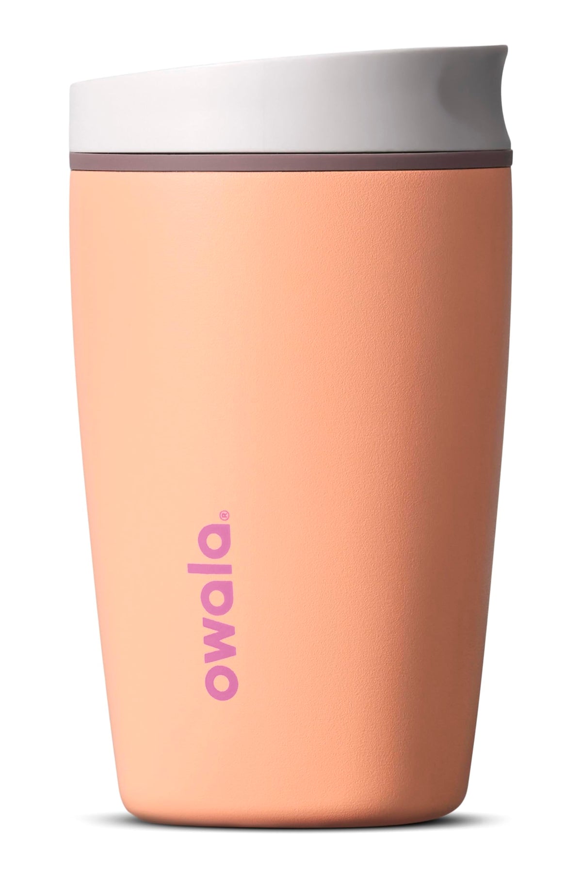 Owala SmoothSip Slider Stainless Steel Insulated Travel Mug with Handle, 100% Leak Proof, For Hot and Cold Drinks, Travel Friendly with Sliding Lock Lid, 12oz, BPA Free, Leak Proof, Pucker Up