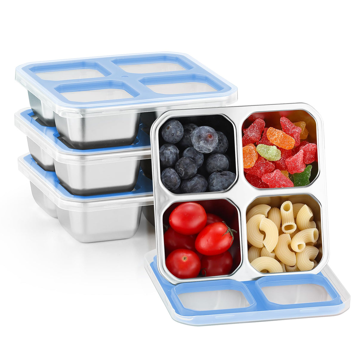 BEFOY 304 Stainless Steel Snack Containers with Lids Bento Lunch Boxes