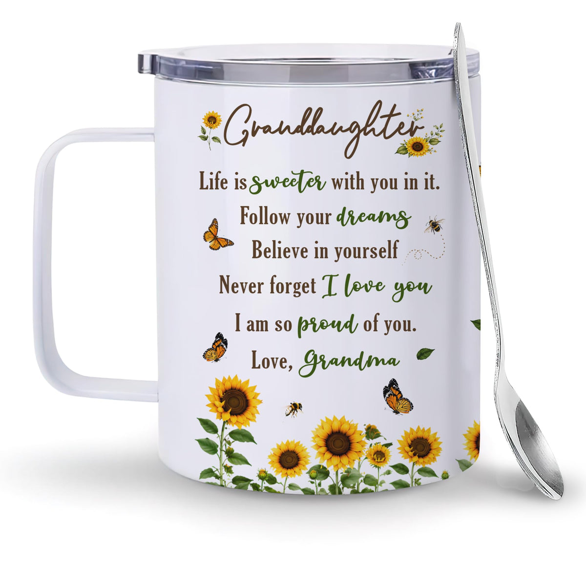 Hyturtle It's Too Peopley Outside Cat Mug With Lid & Spoon Gifts for Women