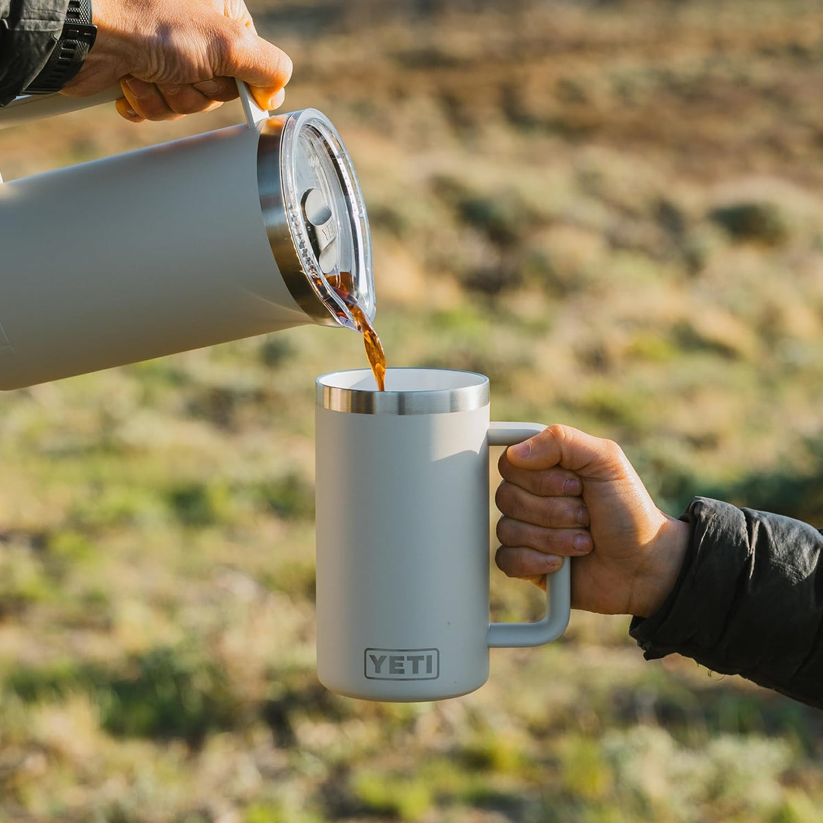 YETI Rambler 24 oz Ceramic Lined Stackable Mug, Tropical Pink