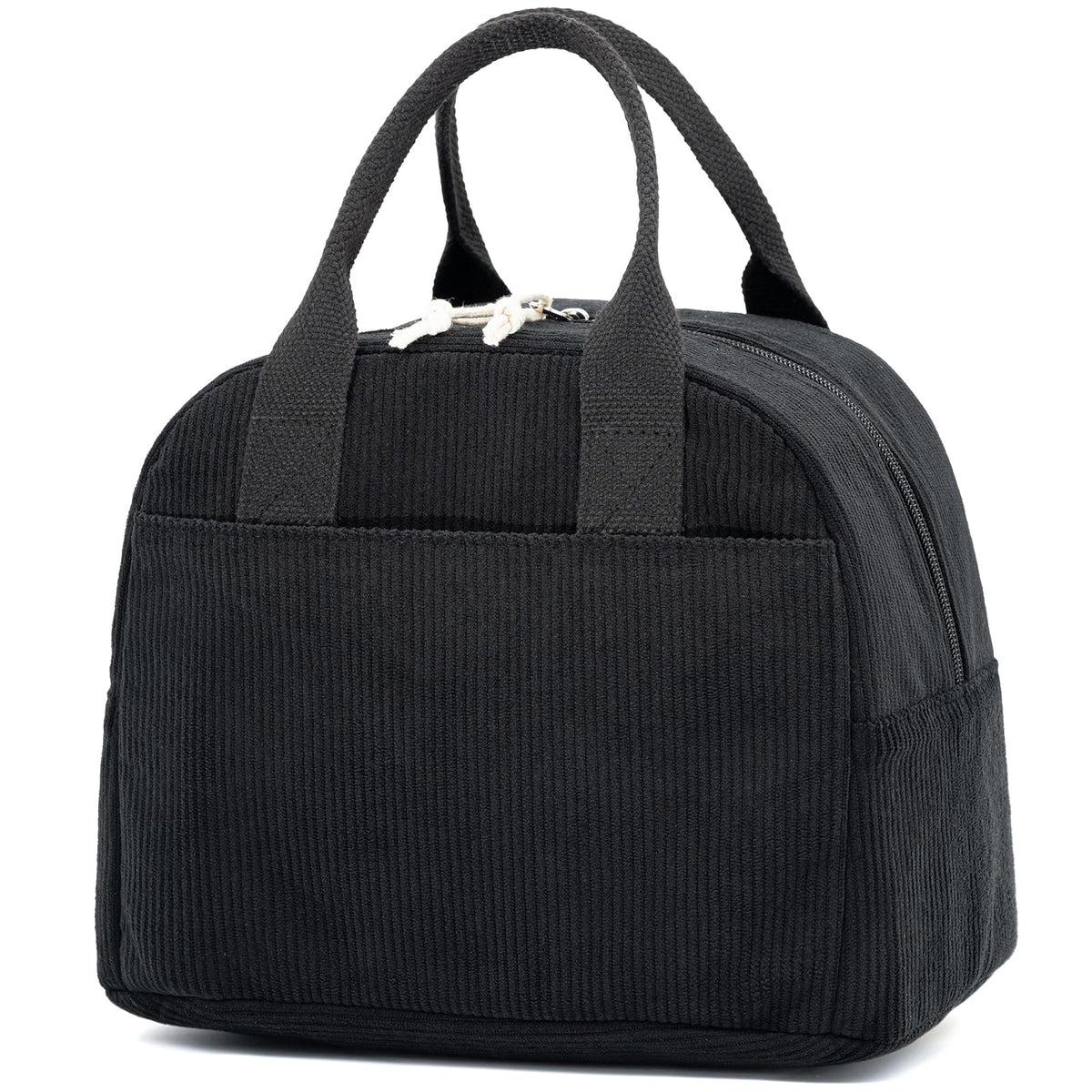 LOVELYWIND Lunch Box for Women, Insulated Lunch Bag, Green Stripe Tote 9L