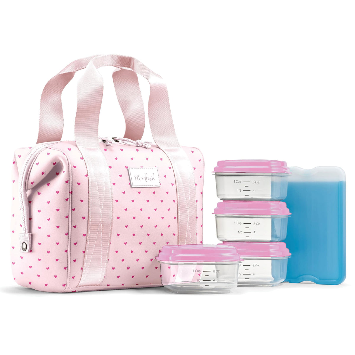 Fit & Fresh Remi Neoprene Lunch Bag for Women w/Ice Pack & Containers