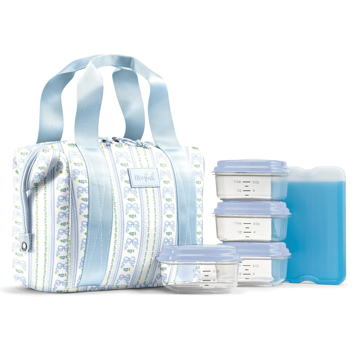 Fit & Fresh Remi Neoprene Lunch Bag for Women w/Ice Pack & Containers