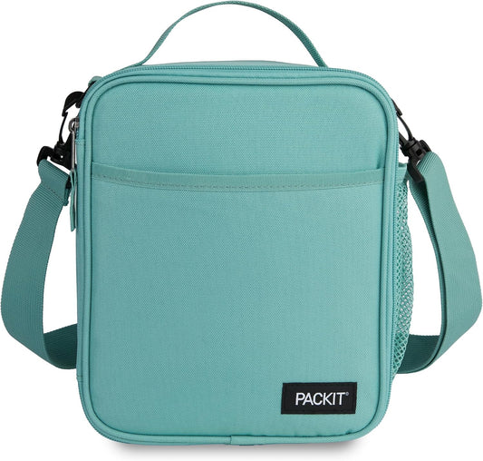 PackIt Freezable Crossbody Lunch Box, Sage