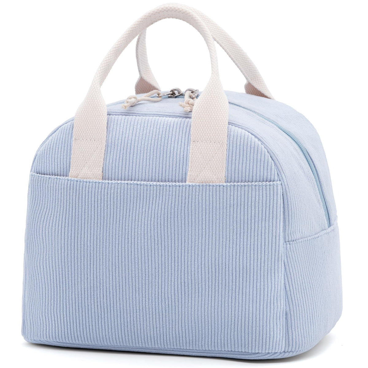 LOVELYWIND Lunch Box for Women, Insulated Lunch Bag, Green Stripe Tote 9L