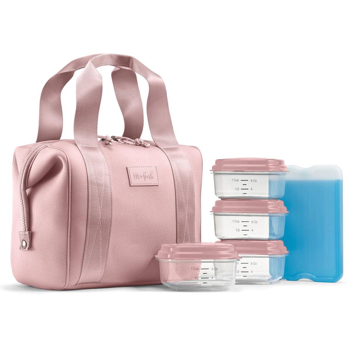 Fit & Fresh Remi Neoprene Lunch Bag for Women w/Ice Pack & Containers