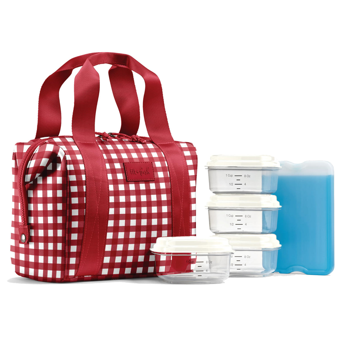 Fit & Fresh Remi Neoprene Lunch Bag for Women w/Ice Pack & Containers