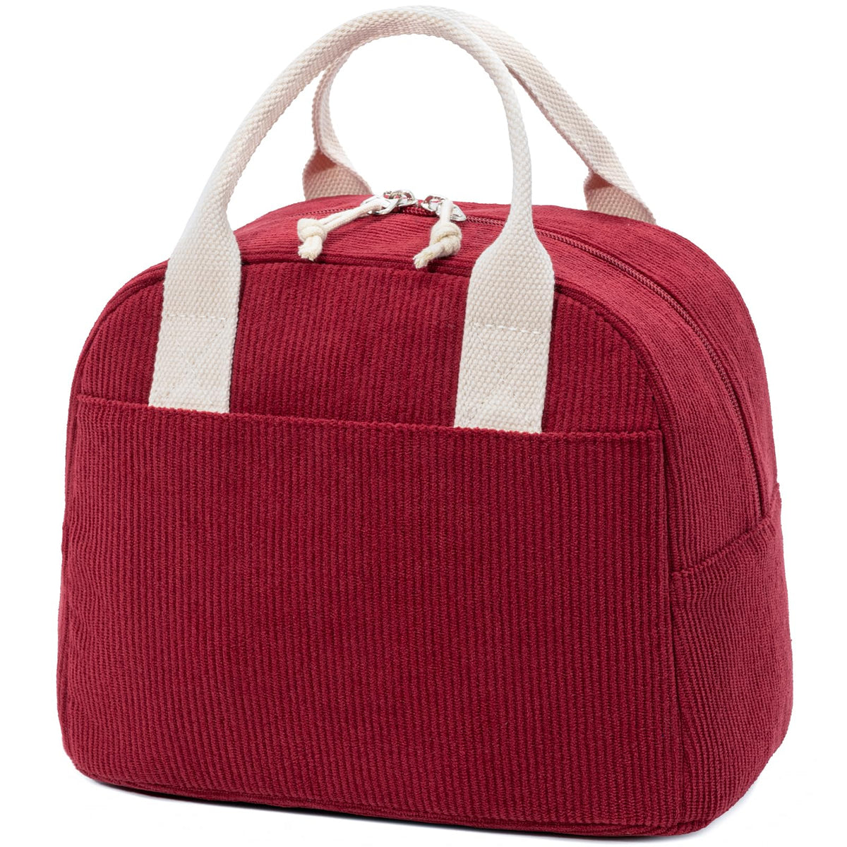 LOVELYWIND Lunch Box for Women, Insulated Lunch Bag, Green Stripe Tote 9L