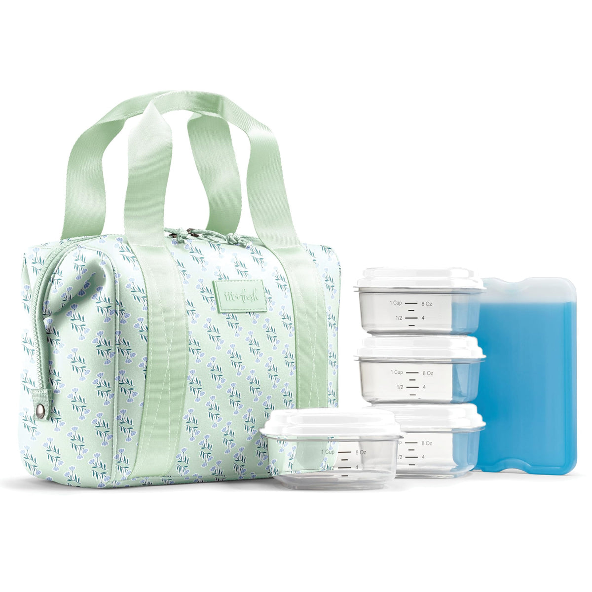 Fit & Fresh Remi Neoprene Lunch Bag for Women w/Ice Pack & Containers