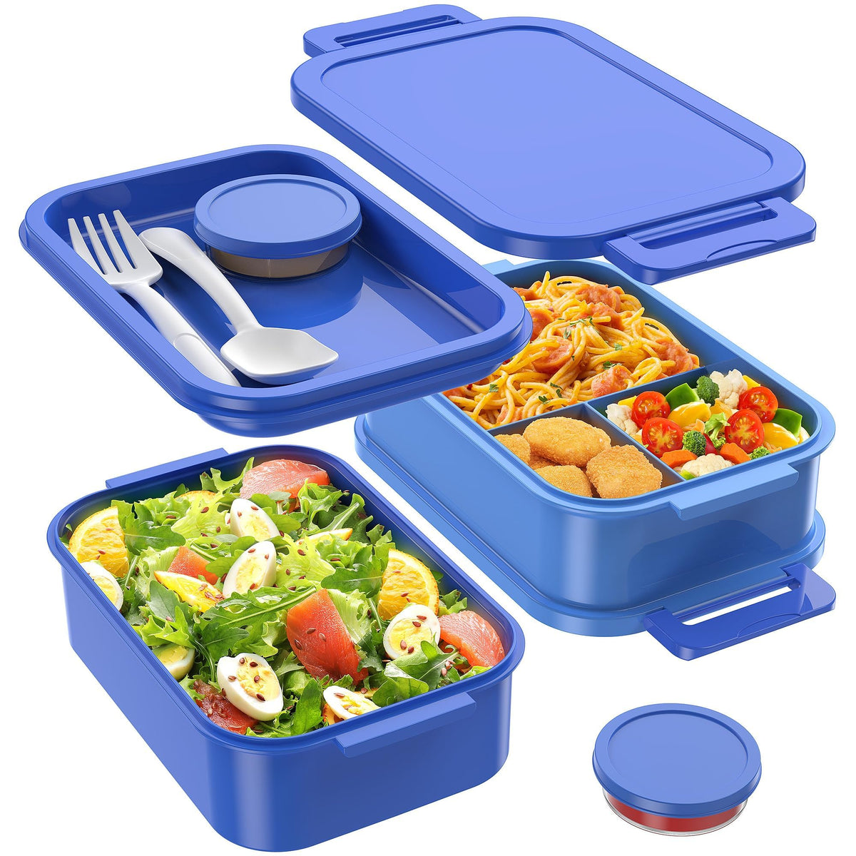 Jelife Adult Bento Box Lunch Box - Large Style Bento Lunch Box for Adults