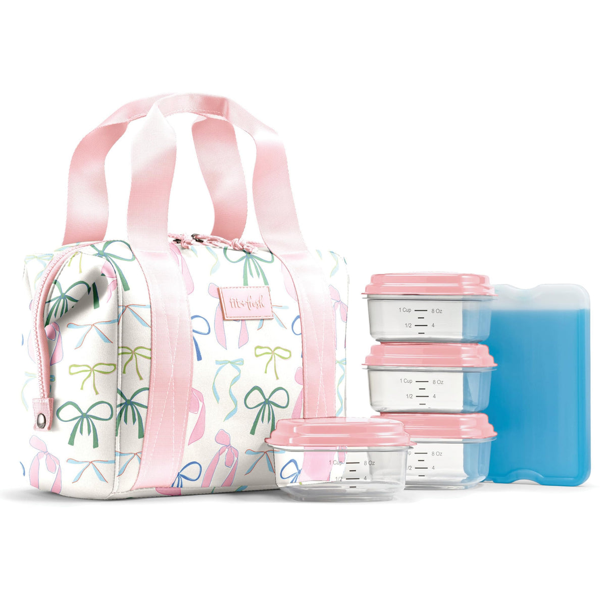 Fit & Fresh Remi Neoprene Lunch Bag for Women w/Ice Pack & Containers