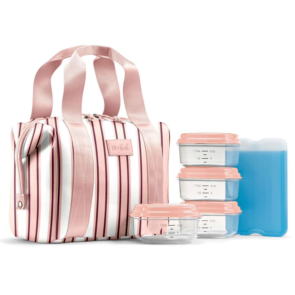 Fit & Fresh Remi Neoprene Lunch Bag for Women w/Ice Pack & Containers