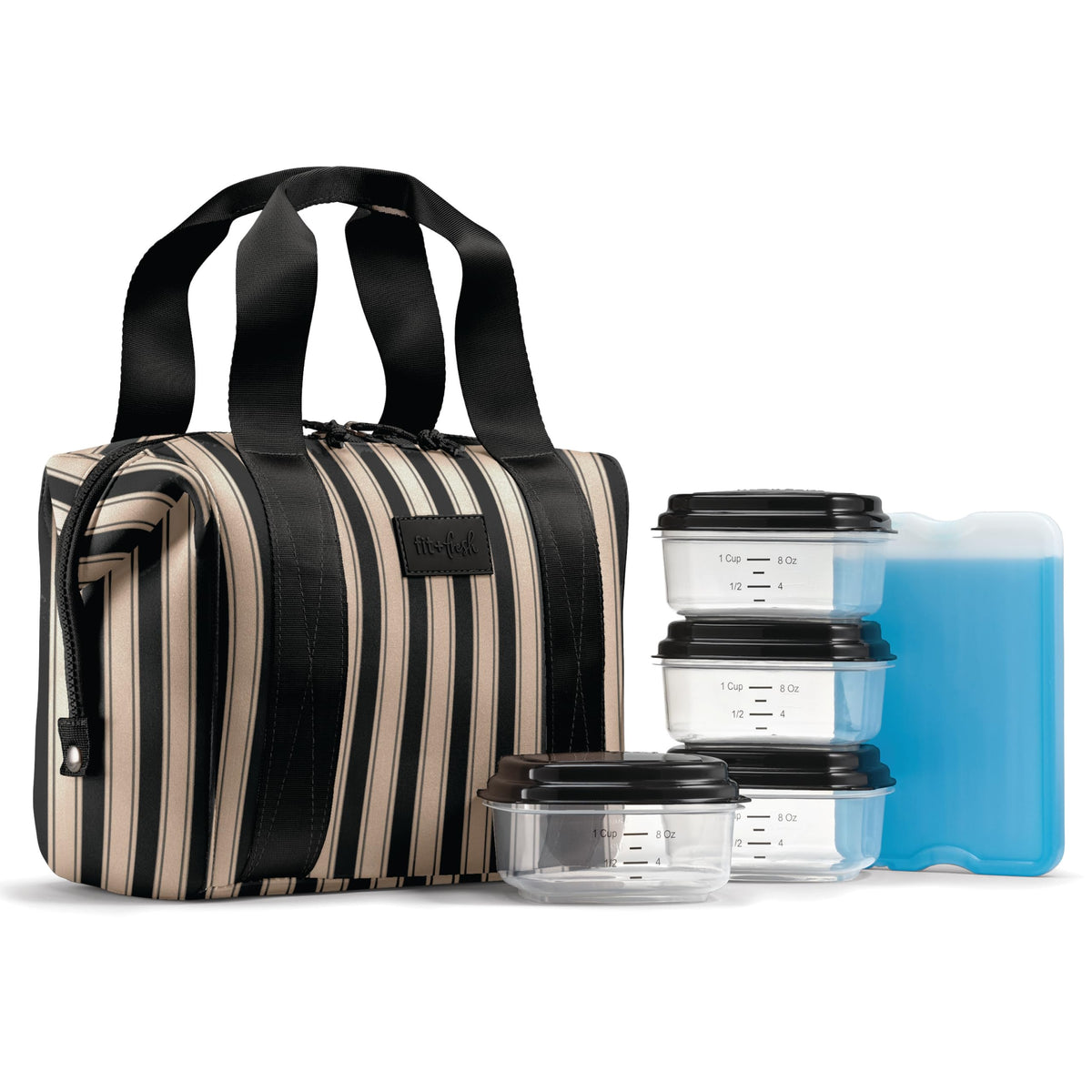 Fit & Fresh Remi Neoprene Lunch Bag for Women w/Ice Pack & Containers
