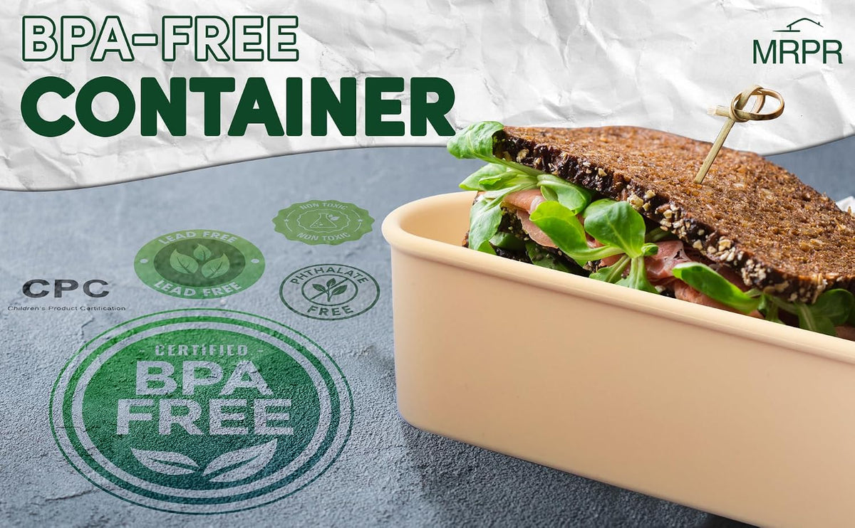 MRPR Silicone Sandwich Container – BPA-Free, Airtight & Reusable – Dishwasher Safe, Travel-Friendly, Fits Sourdough & Rye – Durable for School, Work & On-the-Go