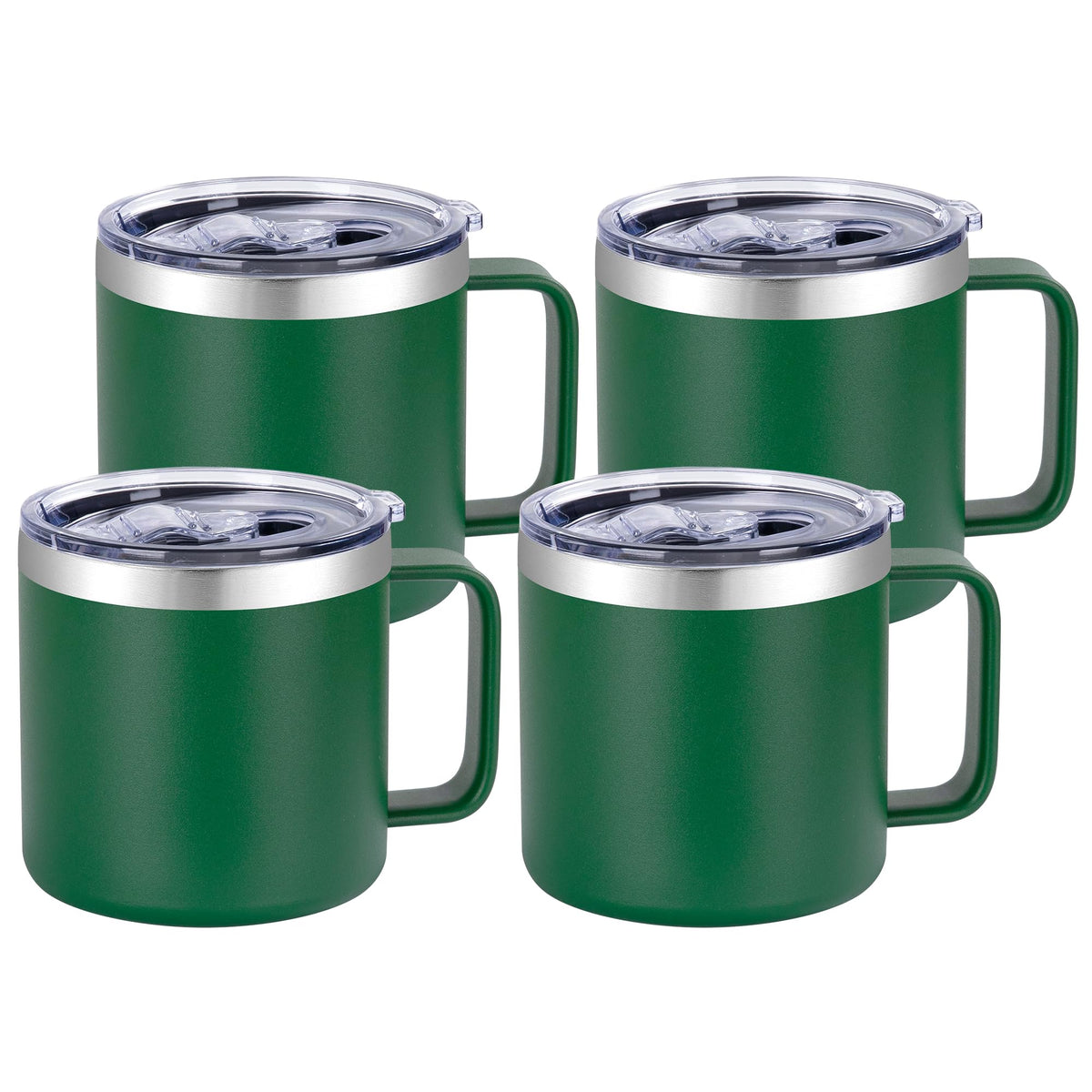 VEGOND 14 oz Insulated Coffee Mug with Handle, Stainless Steel Travel Coffee Mug with Lid, Double Wall Vacuum Metal Coffee Cup, Coffee Tumbler Powder Coated, Orange 1 Pack