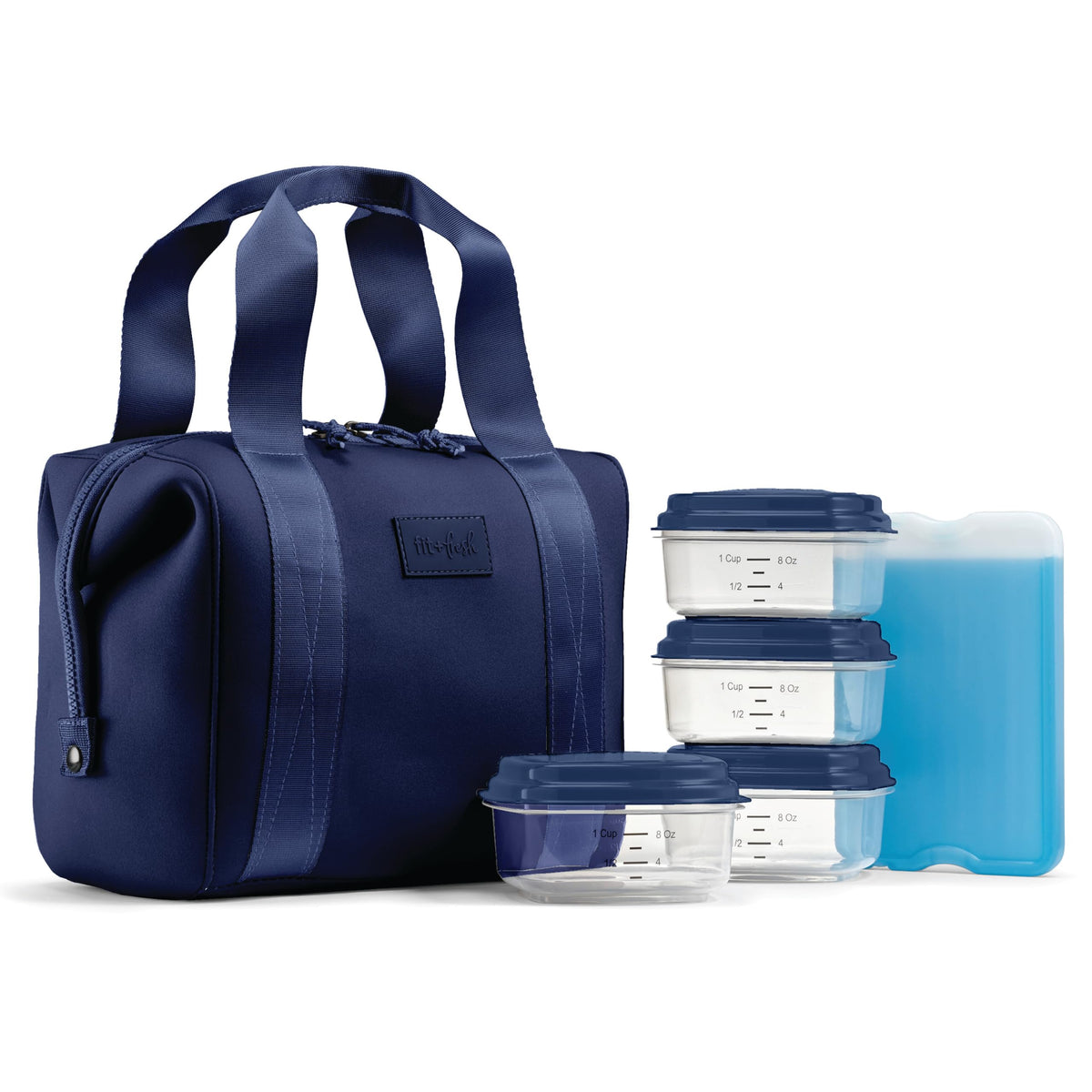 Fit & Fresh Remi Neoprene Lunch Bag for Women w/Ice Pack & Containers