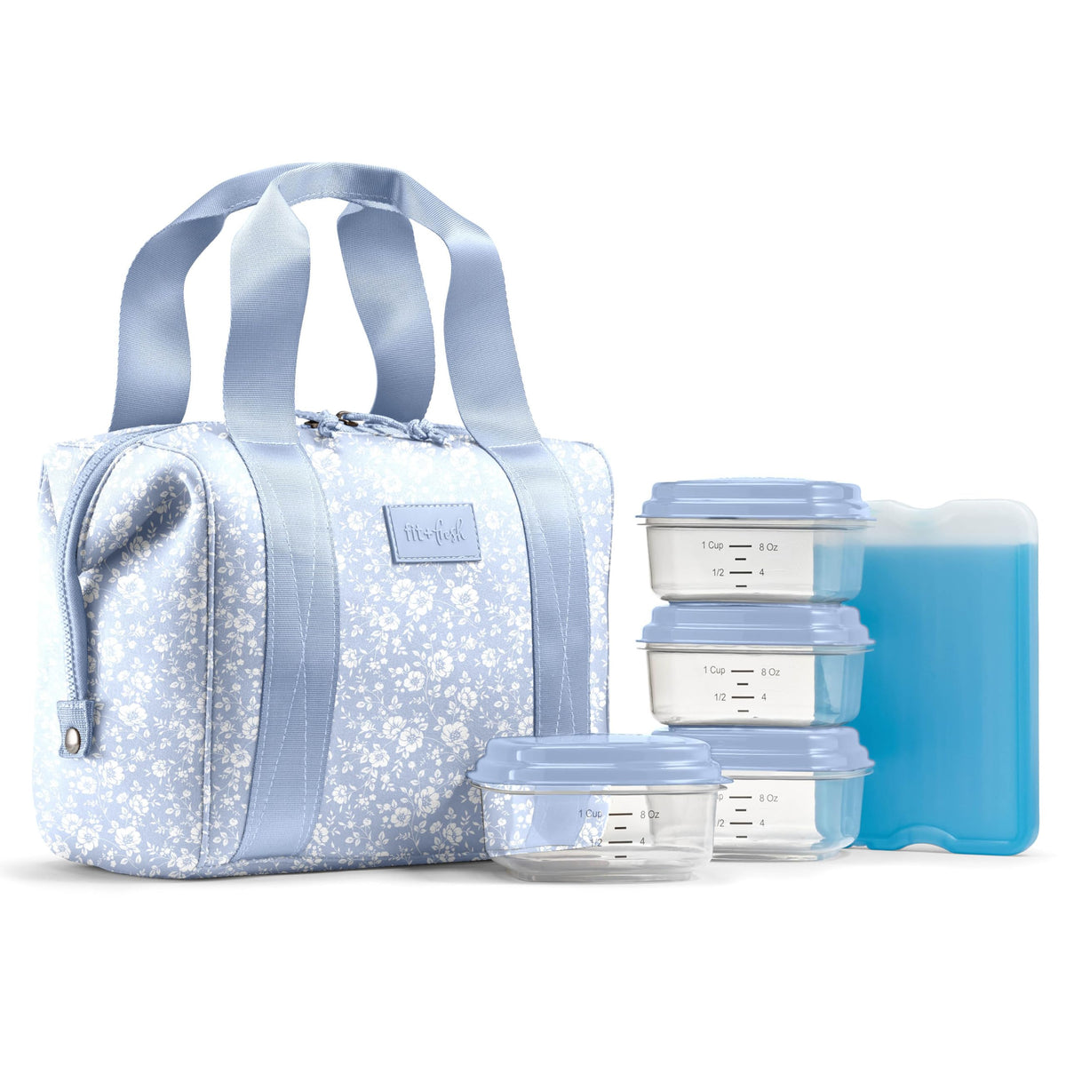 Fit & Fresh Remi Neoprene Lunch Bag for Women w/Ice Pack & Containers
