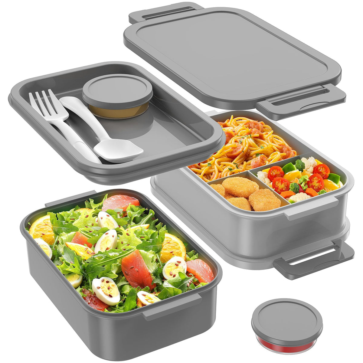 Jelife Adult Bento Box Lunch Box - Large Style Bento Lunch Box for Adults