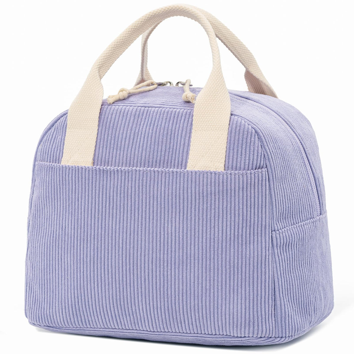 LOVELYWIND Lunch Box for Women, Insulated Lunch Bag, Green Stripe Tote 9L