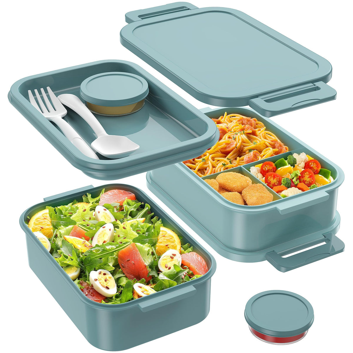 Jelife Adult Bento Box Lunch Box - Large Style Bento Lunch Box for Adults