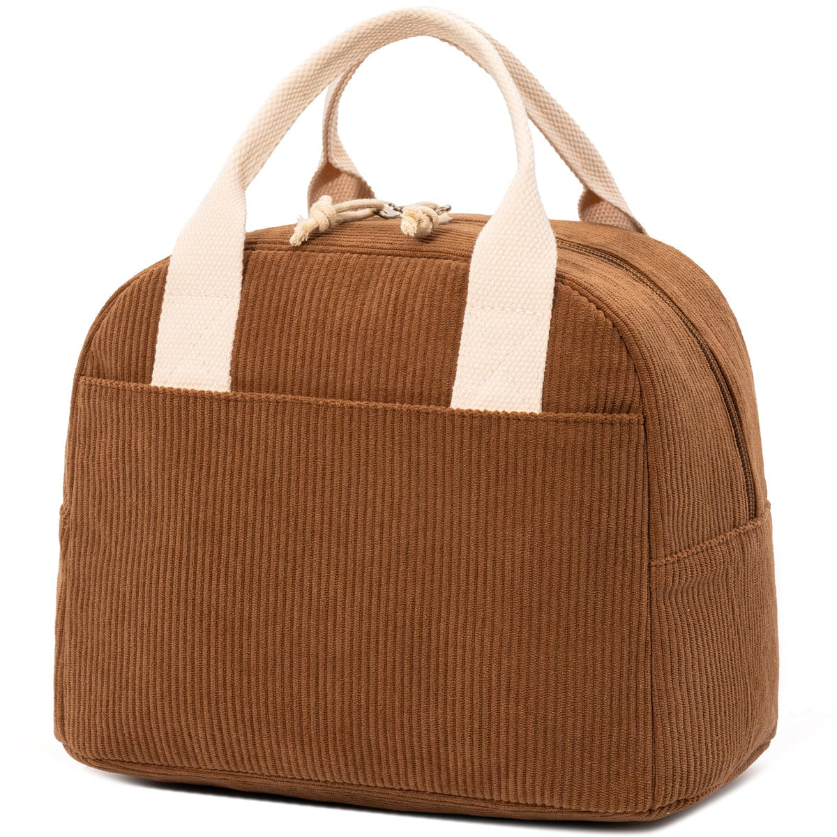 LOVELYWIND Lunch Box for Women, Insulated Lunch Bag, Green Stripe Tote 9L