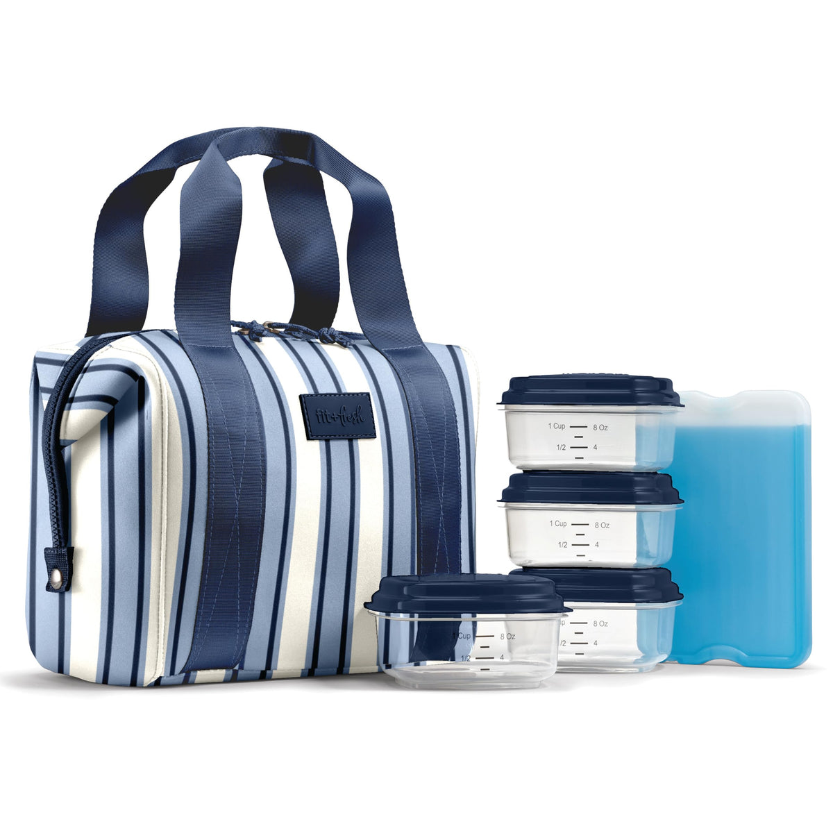 Fit & Fresh Remi Neoprene Lunch Bag for Women w/Ice Pack & Containers