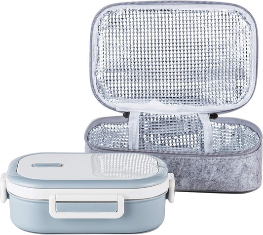 Lille Home Stainless Steel Lunch Box, 22oz Leakproof Bento Box for Adult