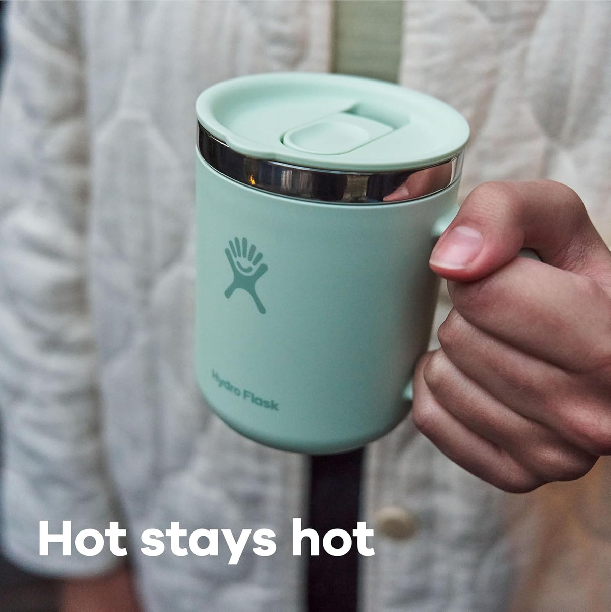 Hydro Flask Coffee Mug – Insulated Stainless Steel, Non Spill, Leak Resistant Travel Mug 12 Oz Harbor Blue