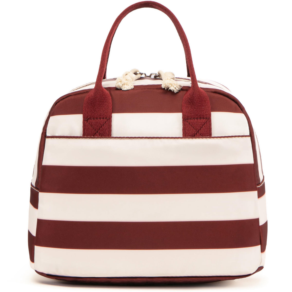 LOVELYWIND Lunch Box for Women, Insulated Lunch Bag, Green Stripe Tote 9L
