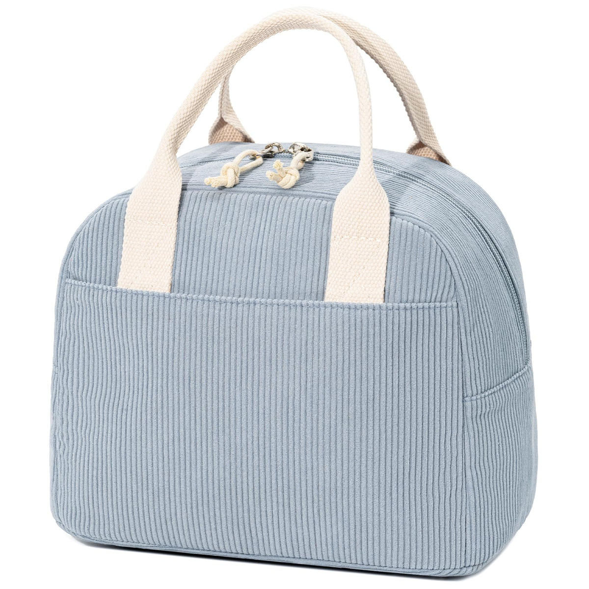 LOVELYWIND Lunch Box for Women, Insulated Lunch Bag, Green Stripe Tote 9L