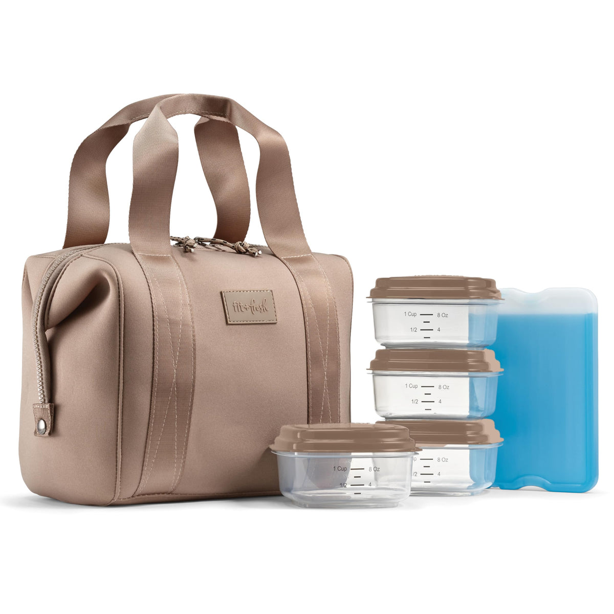 Fit & Fresh Remi Neoprene Lunch Bag for Women w/Ice Pack & Containers